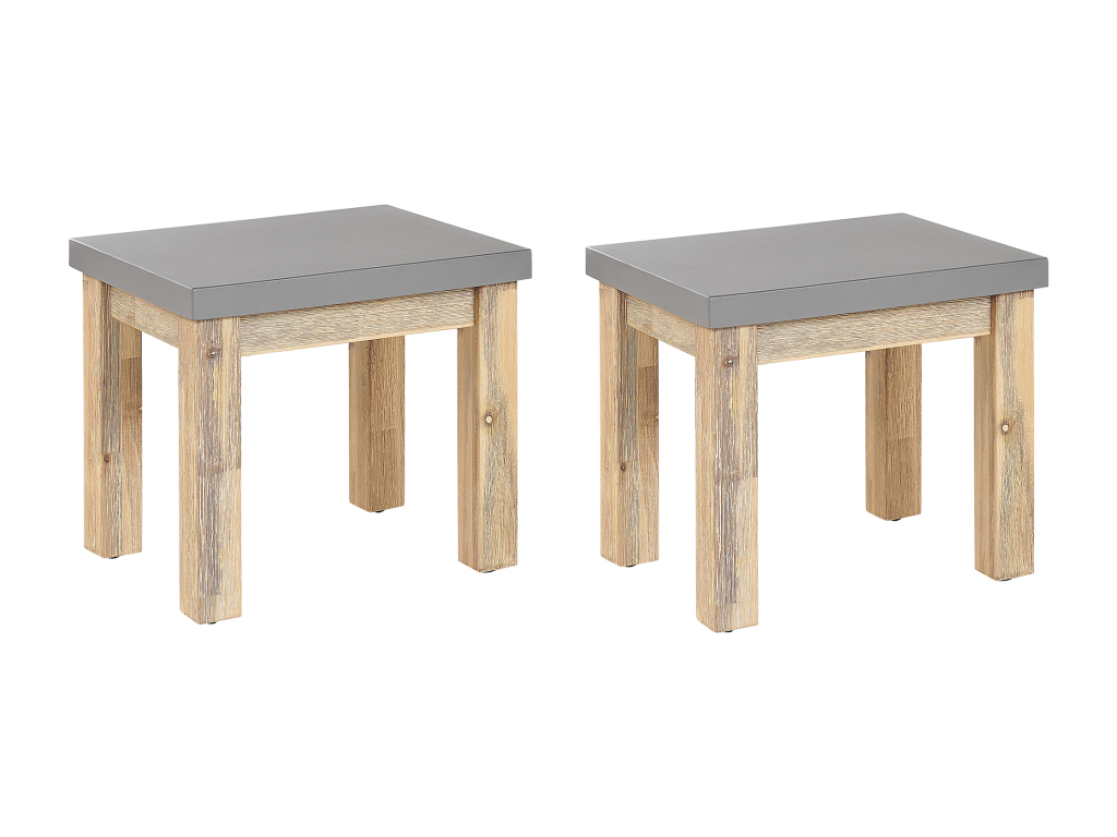 Lot de 2 chaises de jardin Chezlova Béton Gris CWTS70694