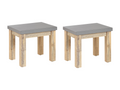 Lot de 2 chaises de jardin Chezlova Béton Gris CWTS70694