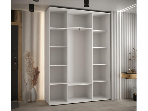 ARMOIRE Chezlova 5 ¨¤ PORTES COULISSANTES 235.2/180/45 3 portes Blanc/Chezlova/Noir OIYG30609