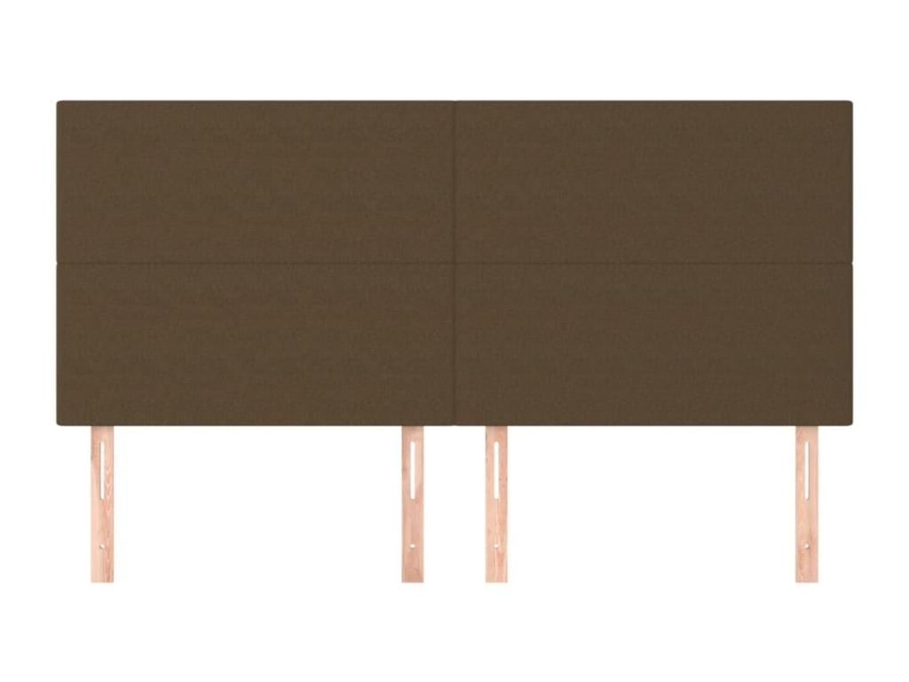 Tête de lit 4 pièces Marron Fonc¨¦ 80x5x78/88 cm Tissu BFLG99234