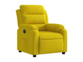 Fauteuil inclinable électrique jaune velours BSRU32826