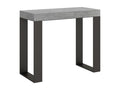 Console extensible 90x40/300 cm Tecno Gris B¨¦ton cadre Anthracite FLAQ65880