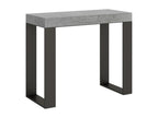 Console extensible 90x40/300 cm Tecno Gris B¨¦ton cadre Anthracite FLAQ65880