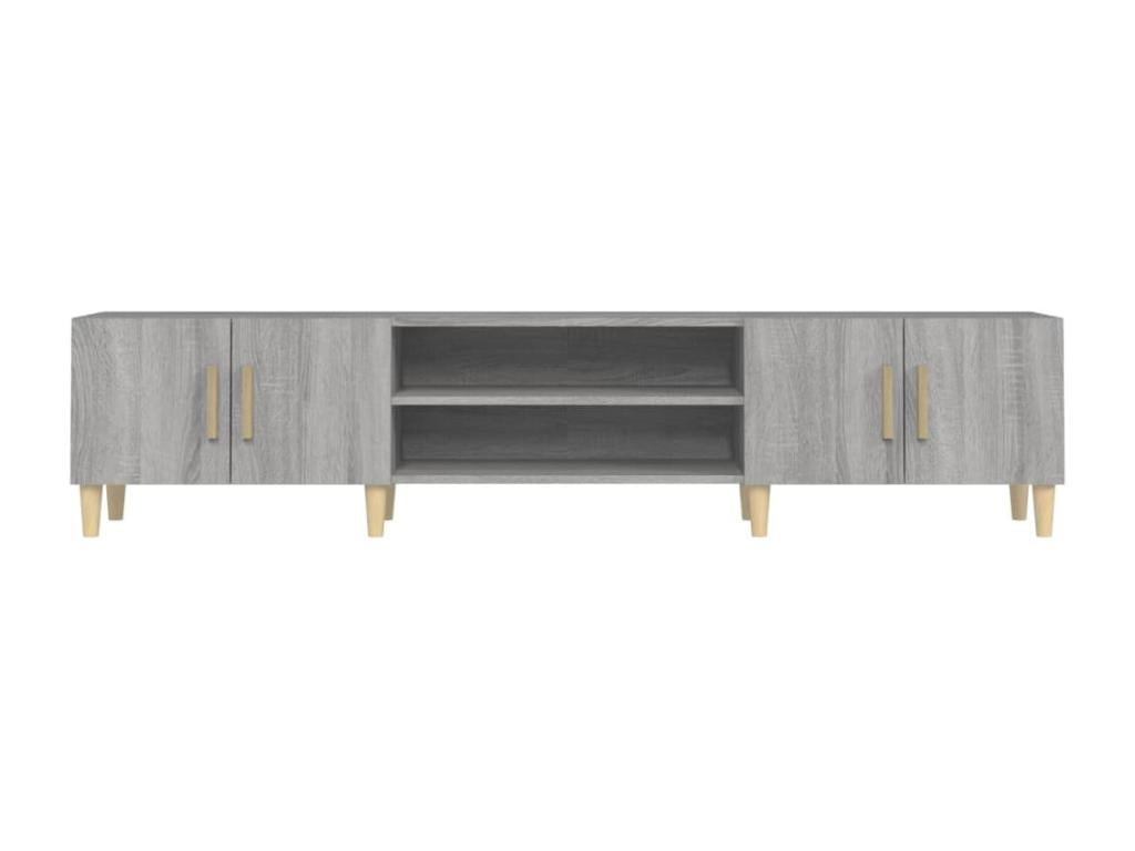 Meuble TV Artigeo gris 180x31.5x40 cm bois d'ing¨¦nierie XGWR76294