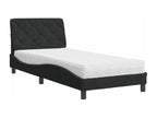 Lit avec matelas noir 90x200 cm velours RVBZ12491