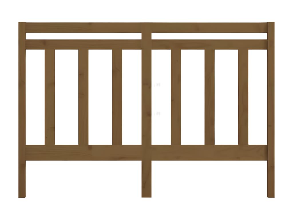 Tête de lit Marron miel 126x4x100 cm Bois massif de pin BREM41179