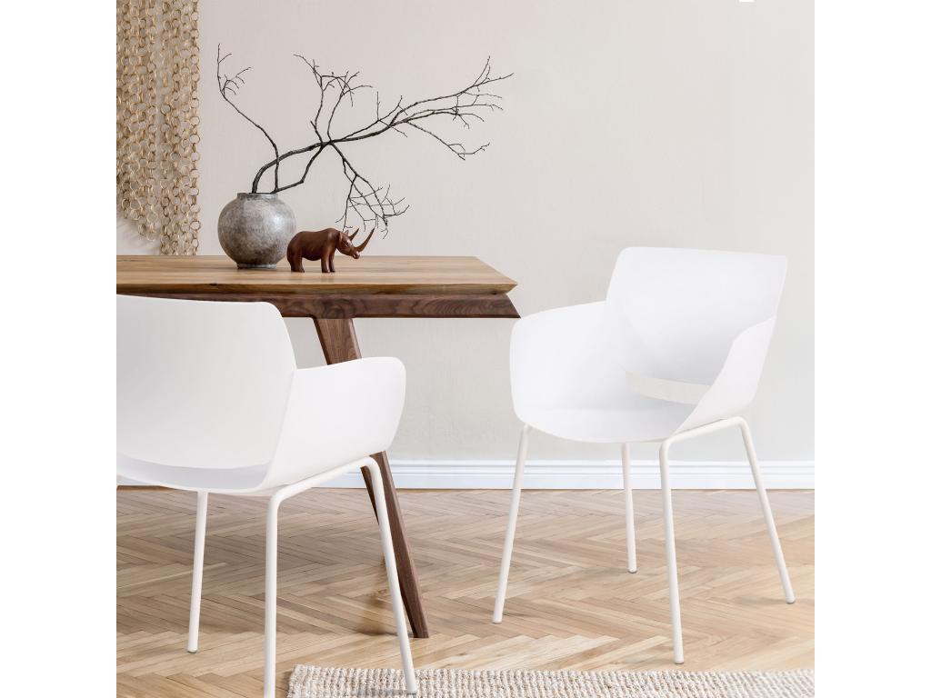chaise salle à manger - Plastique - Blanc - Artigeo TCCS98847
