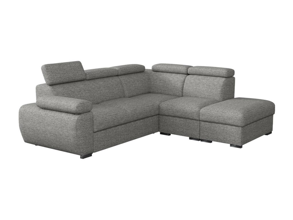 Canap¨¦ d'angle Chezlova 228 Gris Fonction de couchage Bo?te de literie 260x230x85cm XTUV81850