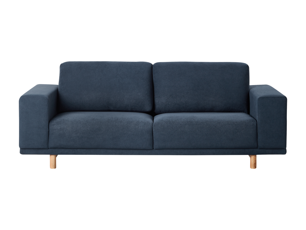 Canap¨¦ Chezlova Tissu Bleu fonc¨¦ 3 places RRUA00866