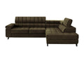 Canap¨¦ d'angle Artigeo 207 Marron Fonction de couchage Bo?te de literie 264x203x73cm CSKI16511