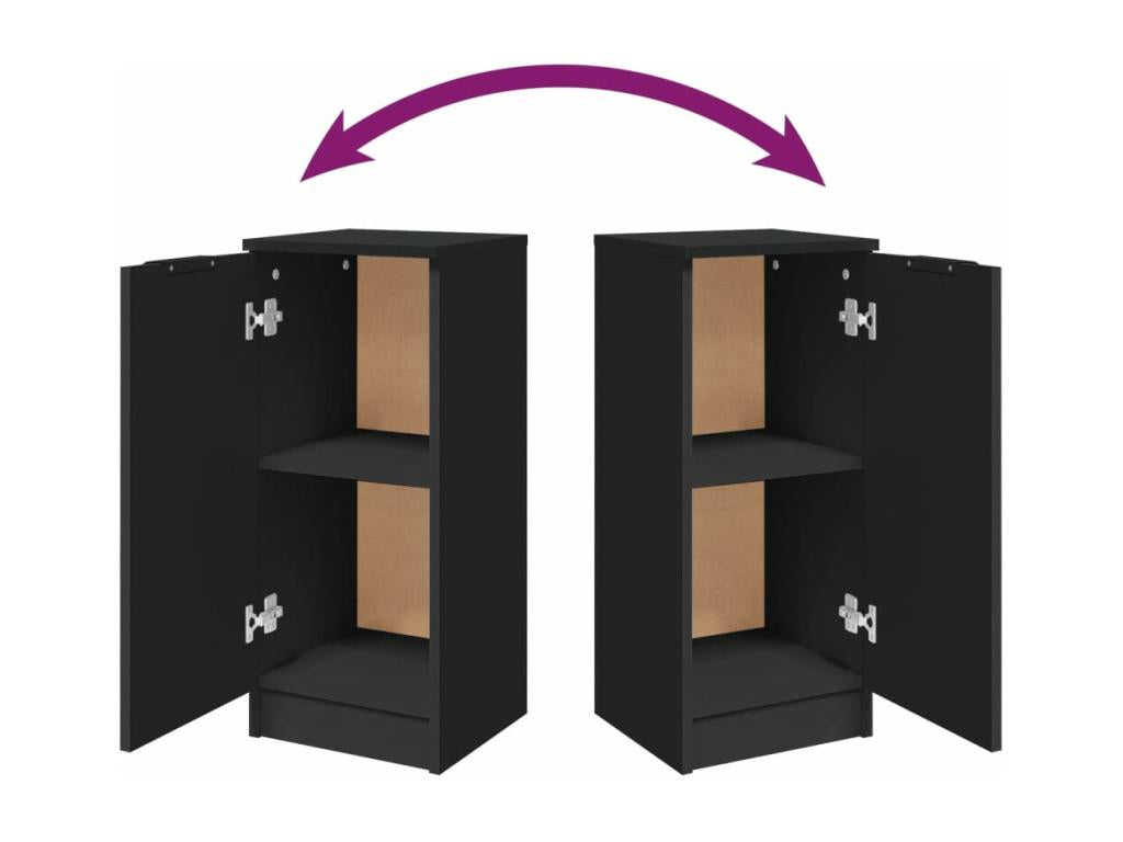 Buffets 2 pièces noir 30x30x70 cm bois d'ingénierie XGMJ90866