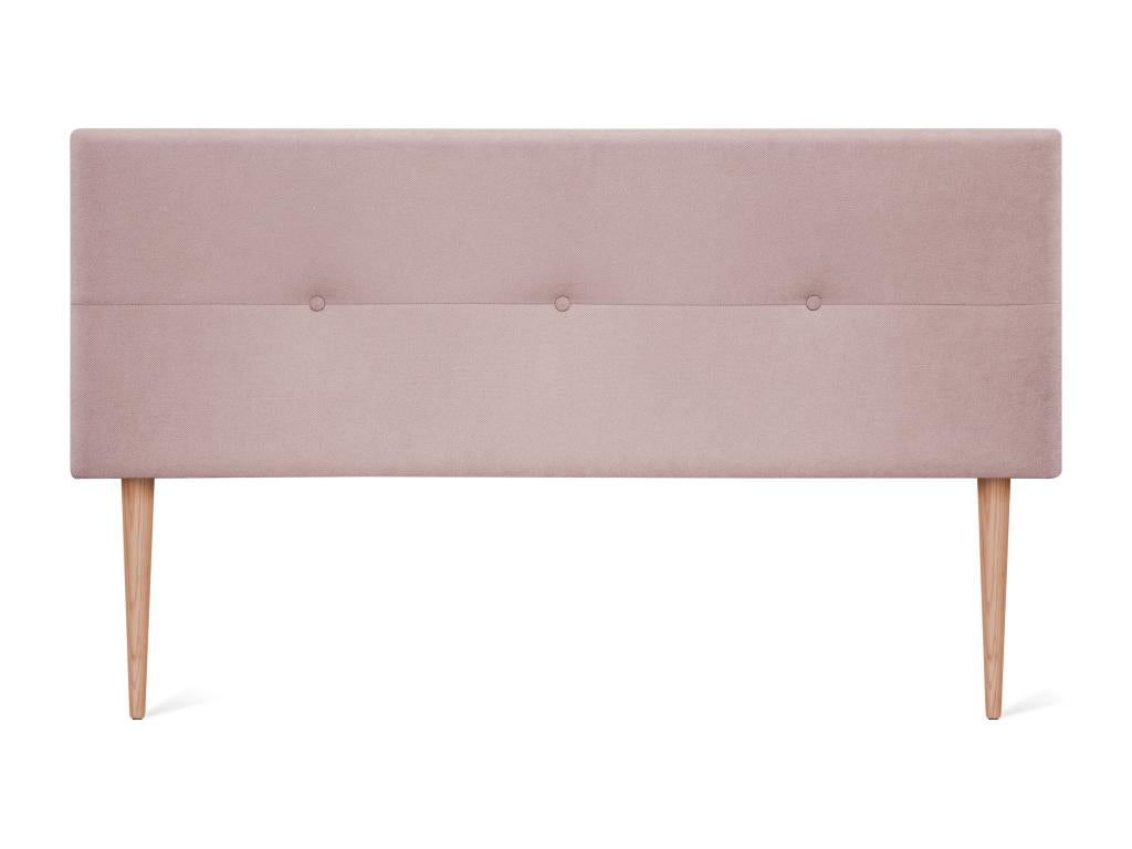 Chezlova Tête de lit en tissu Aqualine avec Boutons 135x105cm avec pieds Lits 120/135 - Saumon FPYA13887