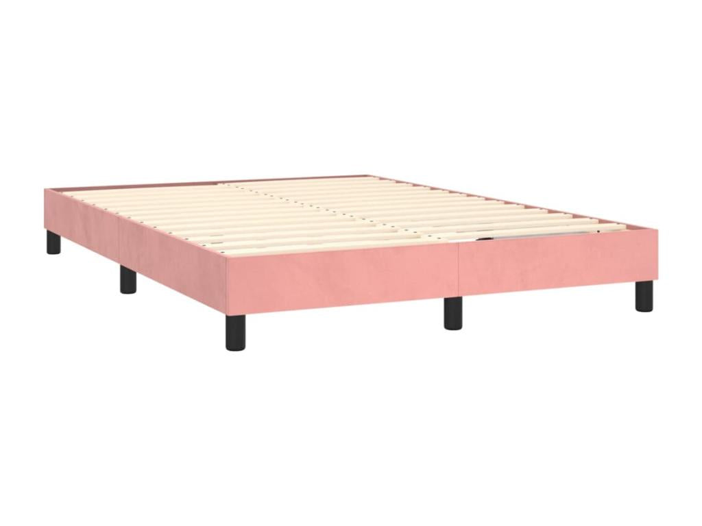 Sommier ¨¤ Chezlova de lit avec matelas et LED Rose 140x190 DJXF47434
