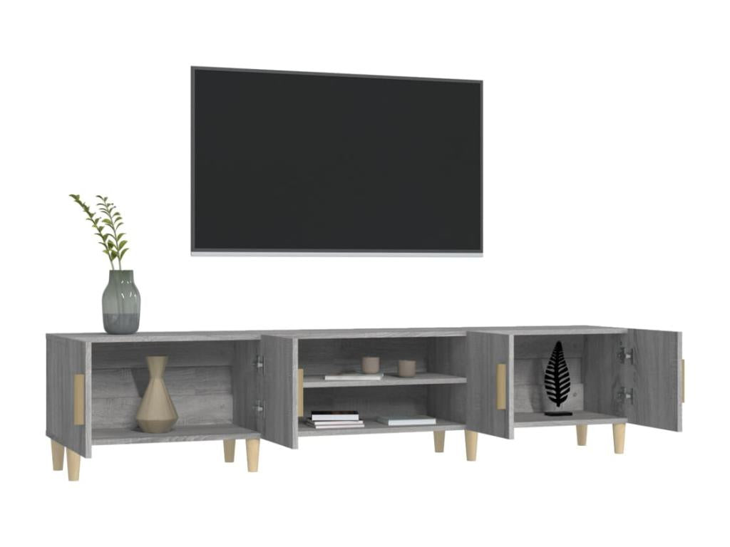 Meuble TV Artigeo gris 180x31.5x40 cm bois d'ing¨¦nierie XGWR76294