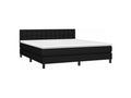 Sommier ¨¤ Artigeo de lit avec matelas LED Noir 160x200 Tissu LDIM53067