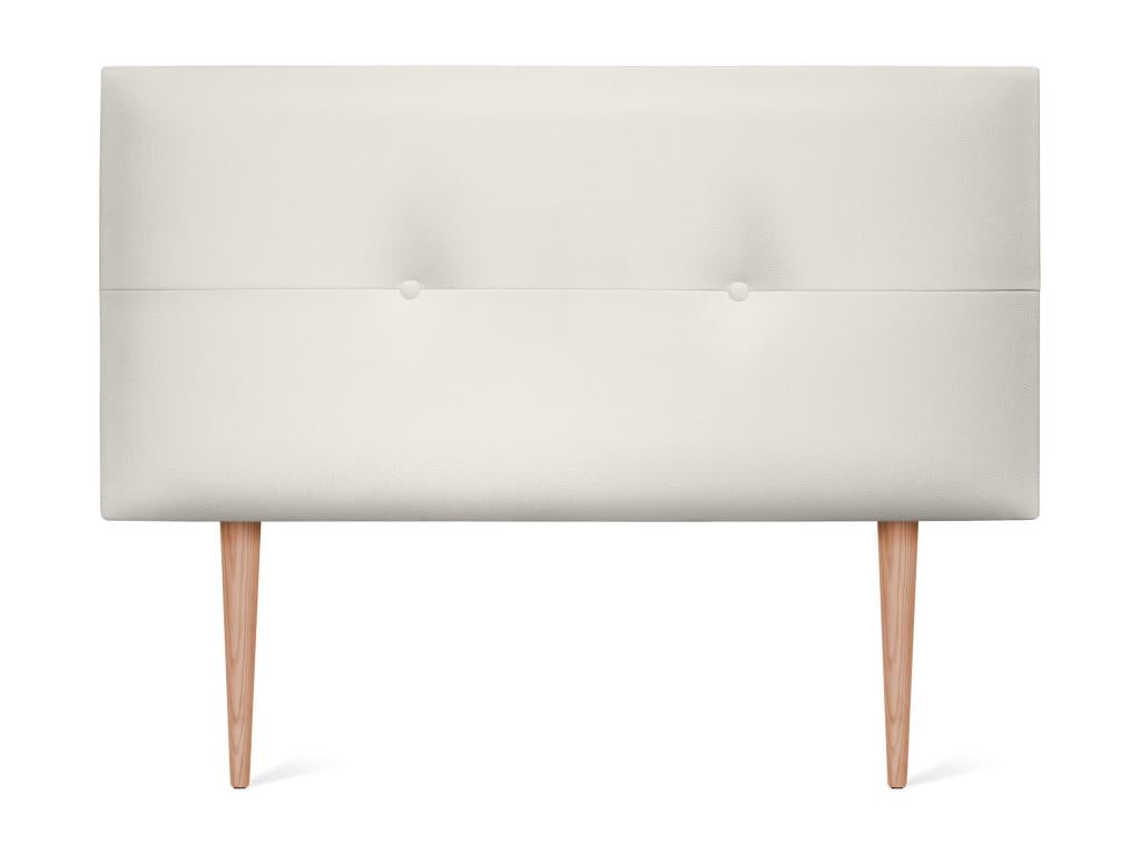 Chezlova Tête de lit similicuir avec Boutons 110x105cm avec pieds Lits 105 - Blanc Osseux MEZR50363