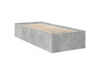 Cadre de lit gris b¨¦ton 90x190 bois d'ing¨¦nierie HYJA48713