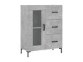 Buffet gris tonneau 69,5 x 34 x 90 cm bois d'ingénierie GFLX43616