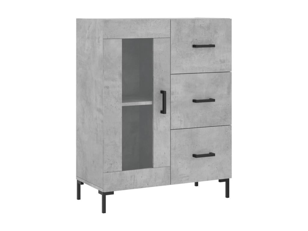 Buffet gris tonneau 69,5 x 34 x 90 cm bois d'ingénierie GFLX43616