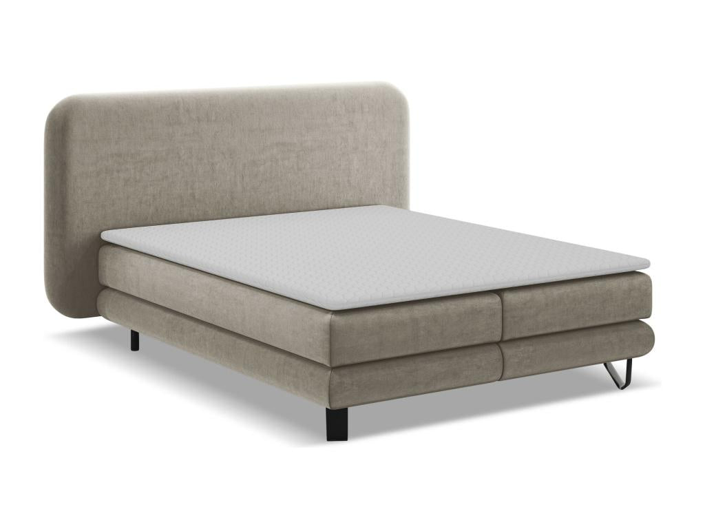 Lit capitonné¨¦ matelas en velours 180x200 - Chezlova LJHQ15131