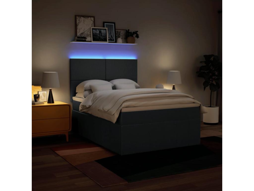 Sommier ¨¤ Artigeo de lit avec matelas Bleu 140x200 cm Tissu XMMY45532