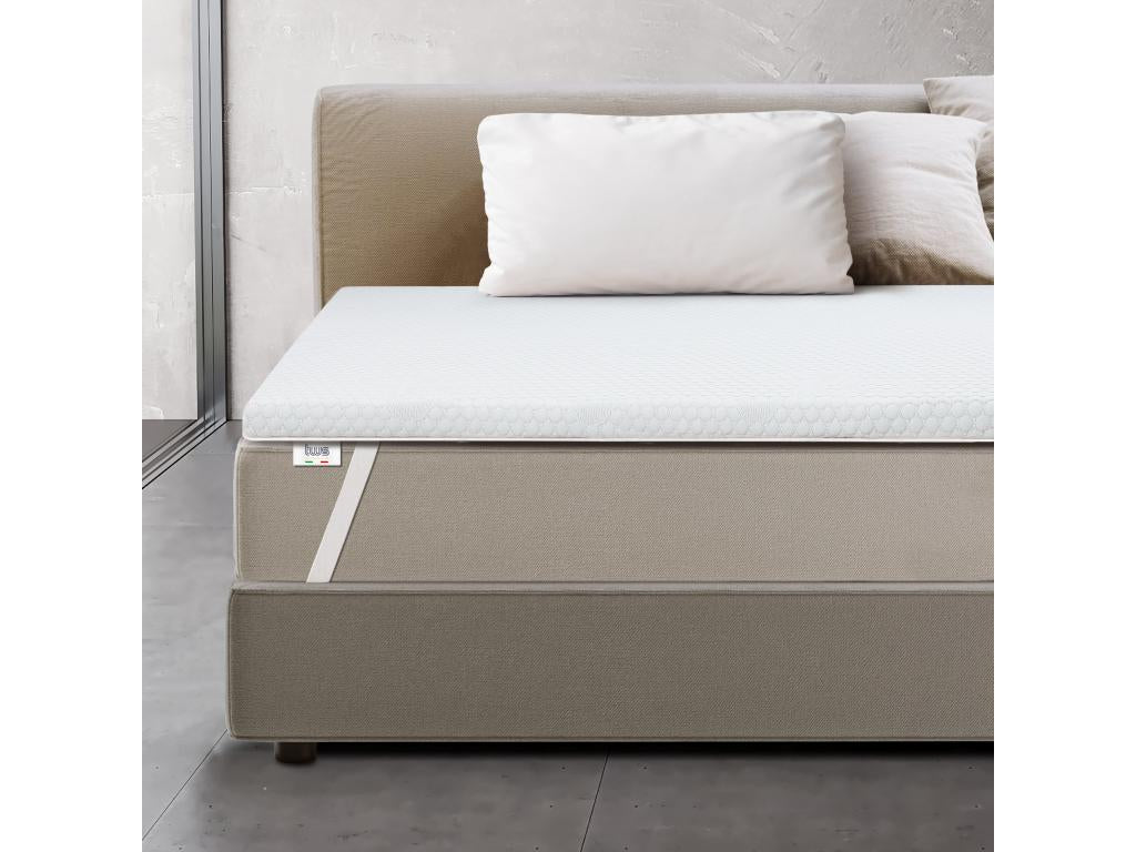 Surmatelas Simple pour matelas ¨¤ m¨¦moire de forme - Surmatelas de 6 cm - Surmatelas d¨¦houssable - Antibact¨¦rien et antifongique - 100x200 JYYJ05338