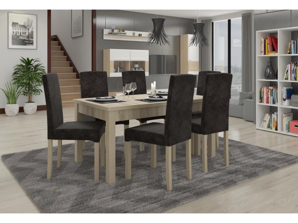 Chaise bois clair Chezlova et tissu au choix Zakria-Tissu 27100 NBYW08777