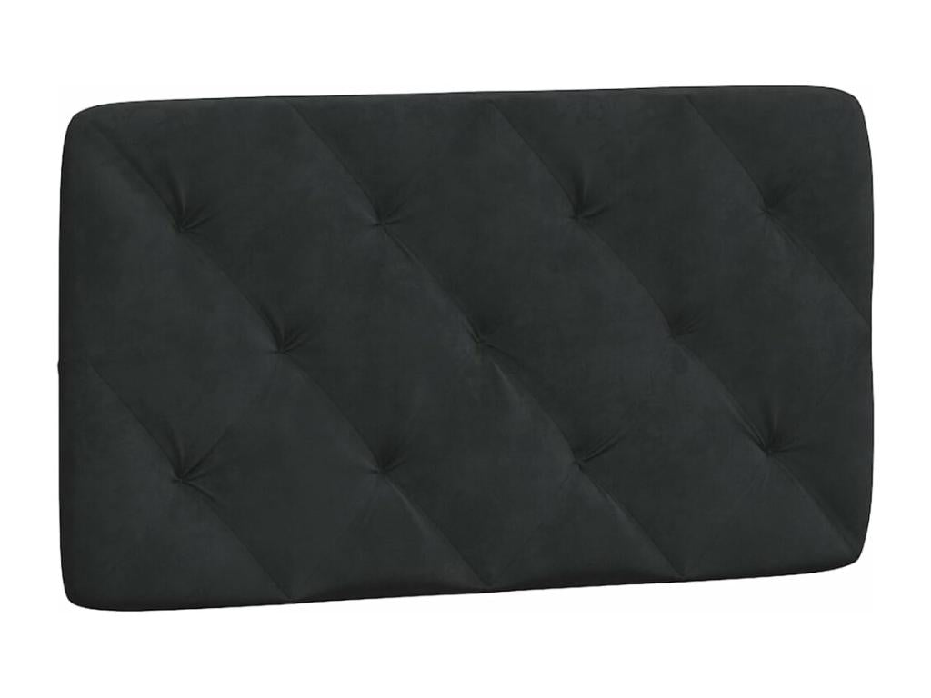 Lit avec matelas noir 90x200 cm velours RVBZ12491