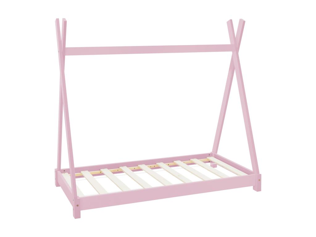 Lit Artigeo Rose Lit en bois Maison d'enfant Lit Indien 70x140 cm SNIM13062