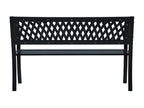 Banc de jardin plastique et métal noir Chezlova 125cm OXWX02579