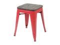 4x tabouret Chezlova-A73 assise en bois inclus rouge HUWY28250