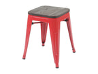 4x tabouret Chezlova-A73 assise en bois inclus rouge HUWY28250