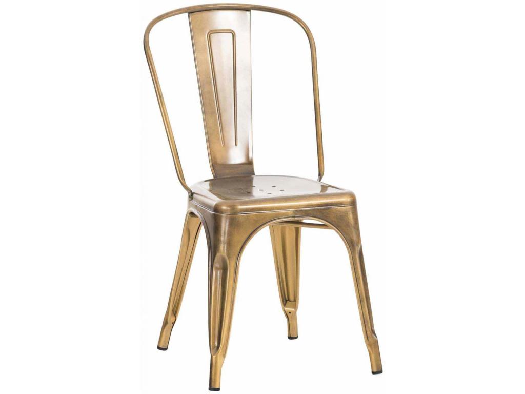 Chaise de bistrot - Métal / M¨¦tal - Or - Chezlova FMEU60464