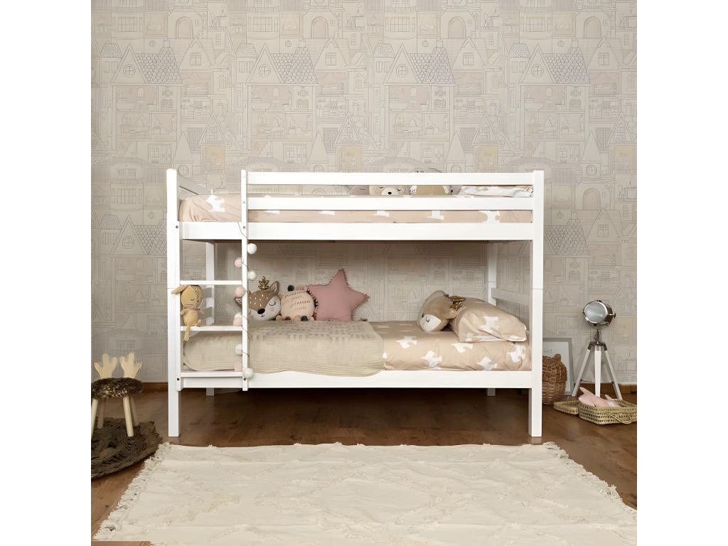 Lit superpos¨¦ bois blanc 90x195cm TFDM97062