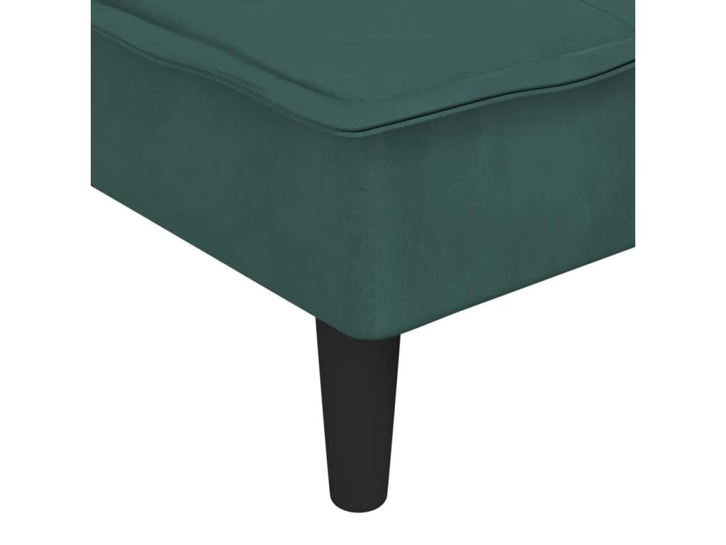 Méridienne vert fonc¨¦ velours FXDU38620
