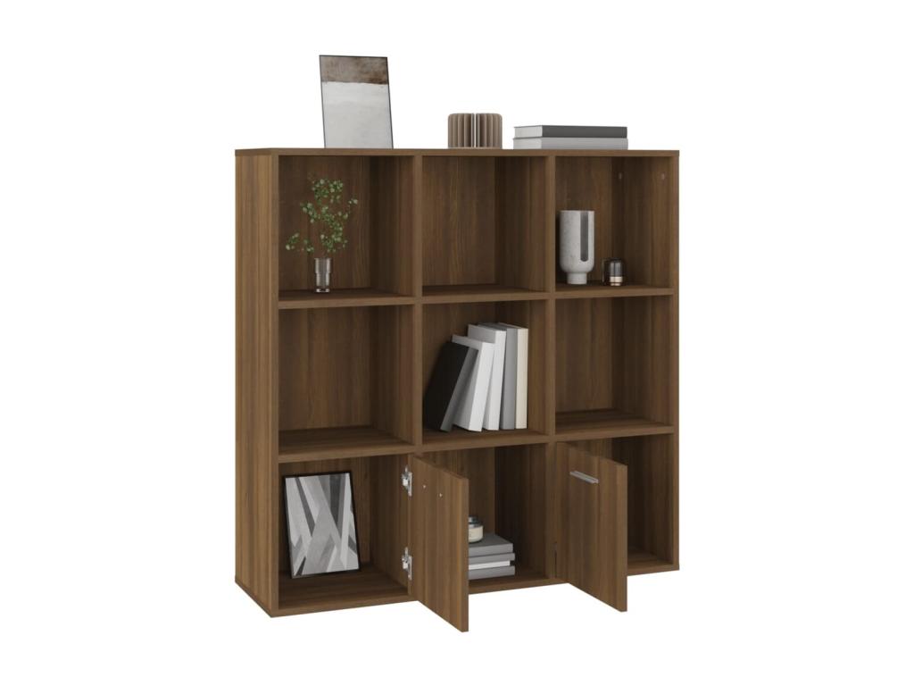 Armoire ¨¤ livres Ch¨ºne marron 98x30x98 XHRU77631