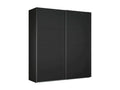 Armoire polyvalente ¨¤ 2 portes Chezlova Meubles multifonctionnels Casier ¨¤ chaussures Support ¨¤ chaussures pour armoire 200x60 h219 cm Noir FXIJ80779