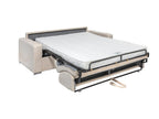 Canap¨¦ 4 places convertible express en velours c?tel¨¦ bleu - Couchage 160 cm - Matelas 14 cm - Artigeo PDVV22654