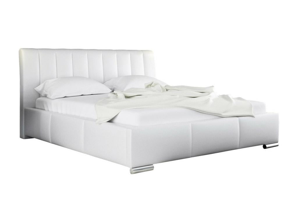 Lit Chezlova 109 Double Blanc 180x200 Faux cuir Sommier ¨¤ Chezlova 200x227x103cm HSKG15110