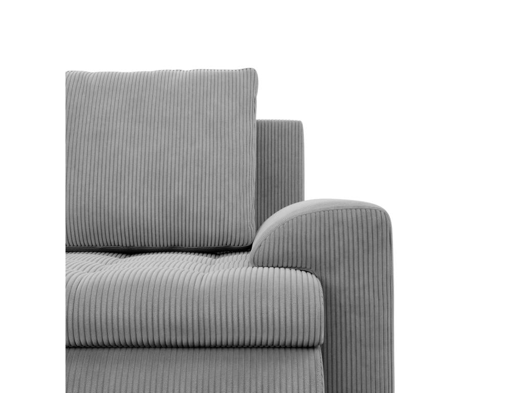 Gauche Canap¨¦ d'angle avec fonction couchage Corde - Gris DTDY06724