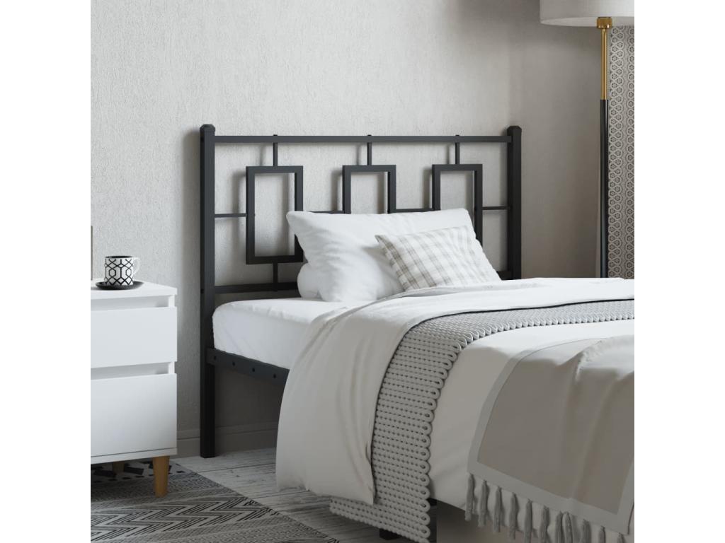 Tête de lit en métal noir 100 cm IWRR28414