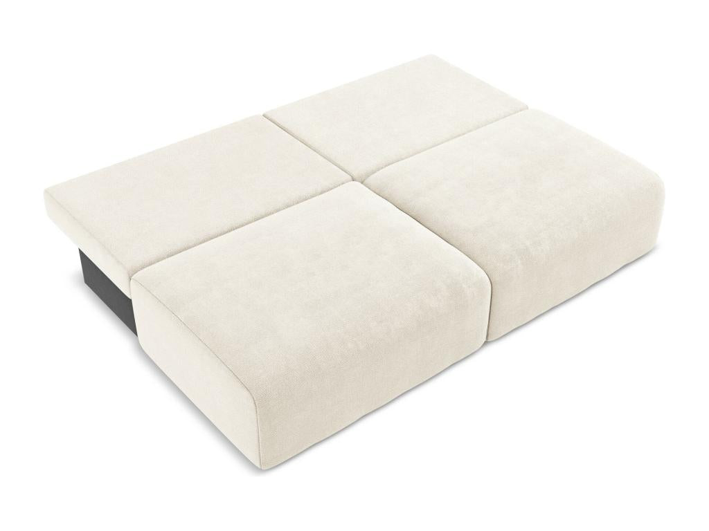 Canapé¨¦ 3 places sans accoudoir convertible en Chenille - beige clair - Chezlova MBIY87868