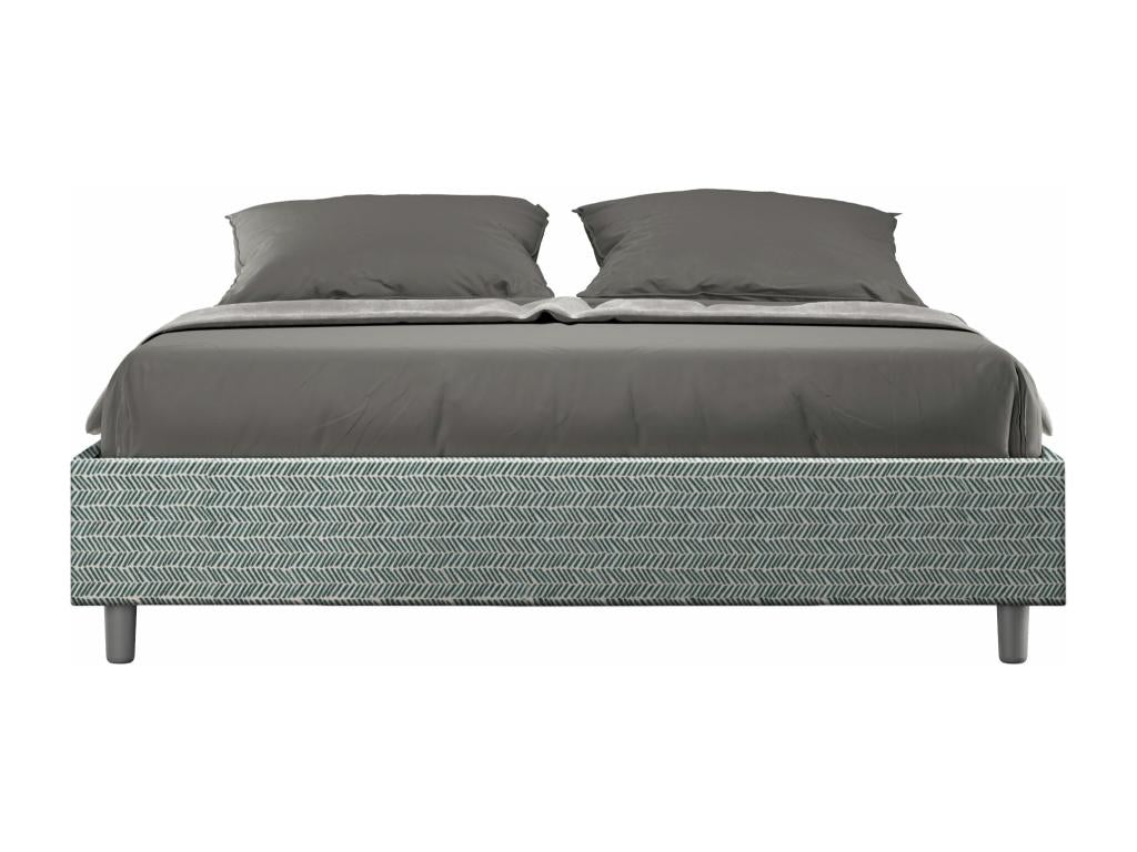 Lit coffre double capitonné¨¦ 160x210 Artigeo 7 Artigeo tissu bleu clair QLCC21578