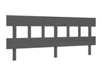 Cadre de lit avec tête de lit gris 200x200 cm bois massif JUSV12894