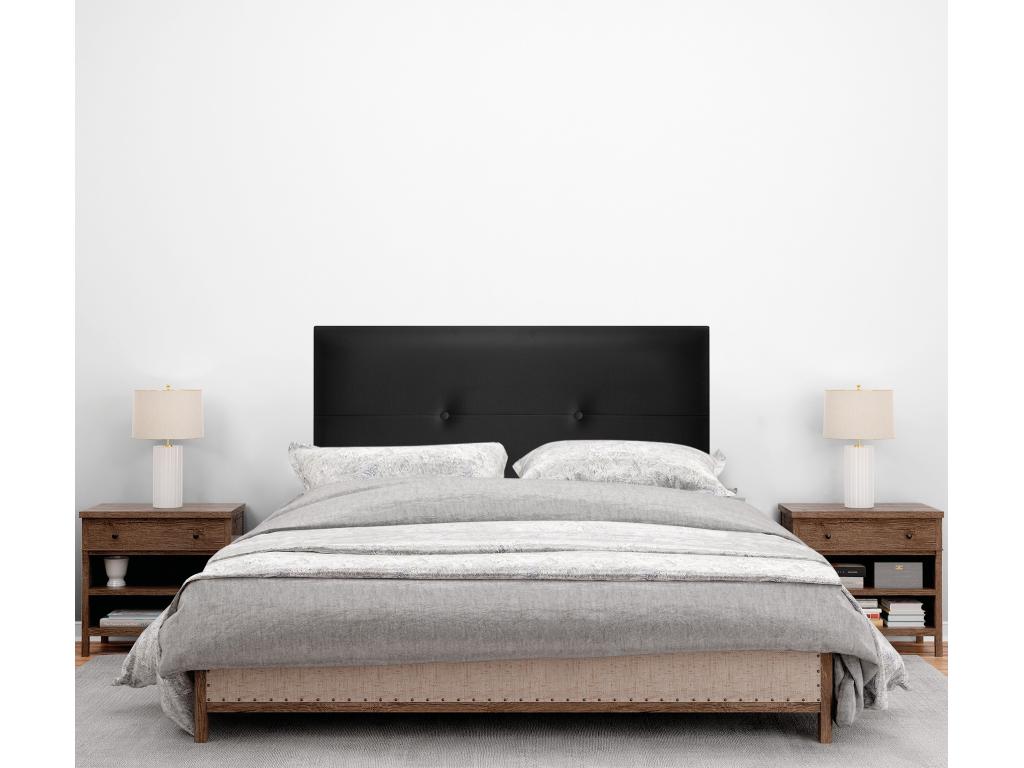 Chezlova Tête de lit similicuir avec Boutons 90x50cm Lits 80/90 - Noir BCBH94023