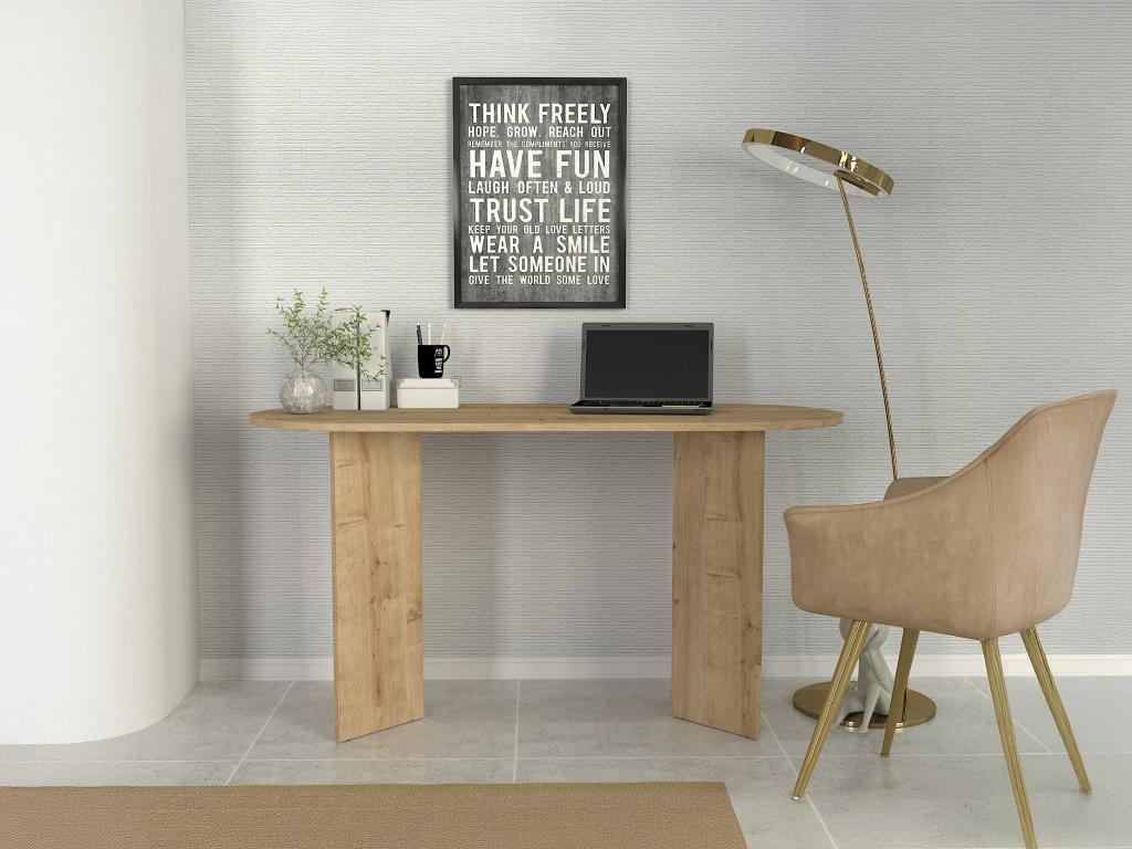 Bureau console - Couleuris Naturel clair - Chezlova ARTB66983