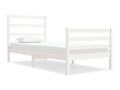 Cadre de lit sans matelas blanc bois de pin massif 90x190 cm SXYI30069