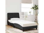 Lit avec matelas noir 90x200 cm velours RVBZ12491