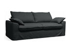 Canap¨¦ convertible en tissu 3 places gris YOAT32770