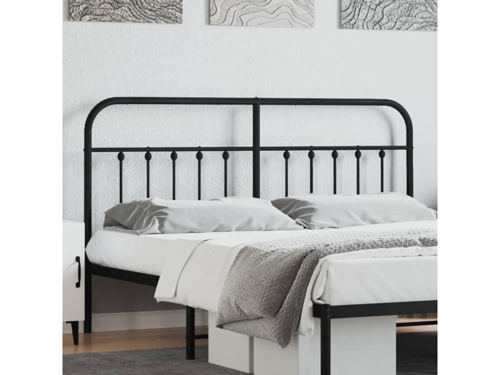 Tête de lit en métal noir 180cm BAYS68185